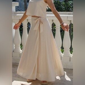 NEW Z Supply: Salemo Wrap Midi Skirt - Sandshell